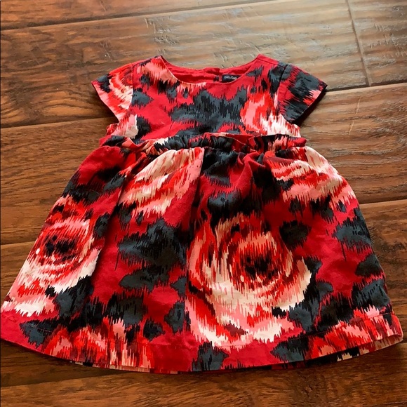 GAP Other - 18-24mo Baby Gap red & black floral dress